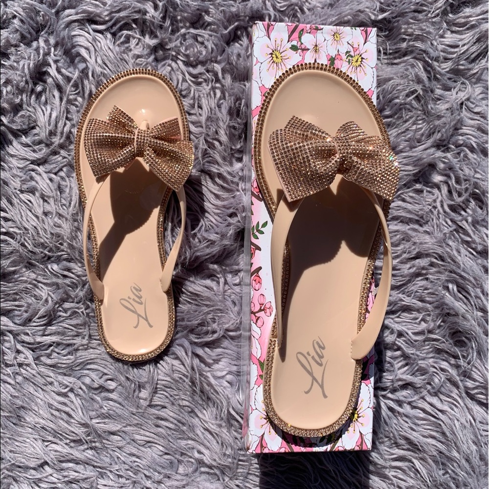 Lia glitter bow sandals